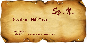 Szatur Nóra névjegykártya